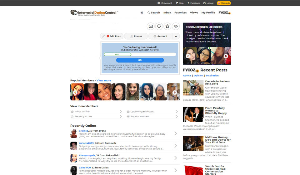 Hvem eier Interracial Dating Central?