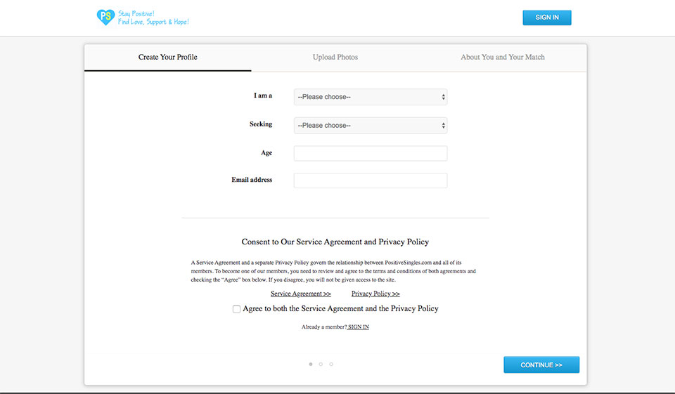 Registrace a profil