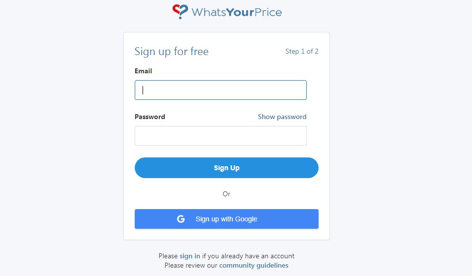 ¿Cómo funciona WhatsYourPrice?