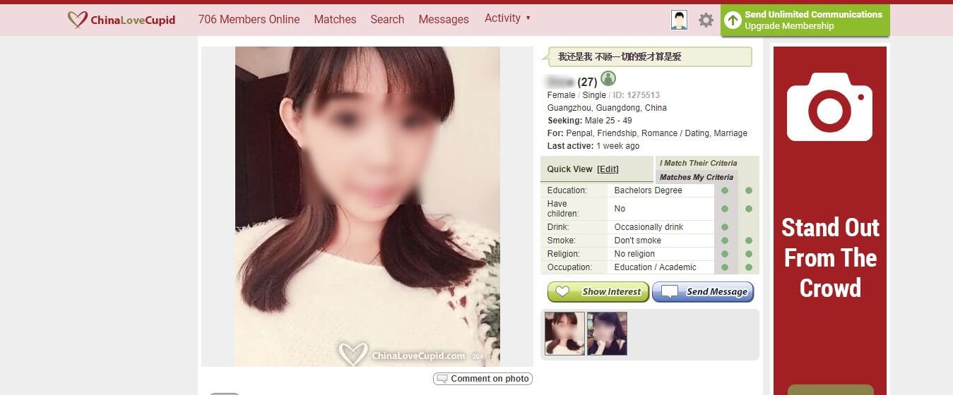 Registrierung & Profil Chinalovecupid