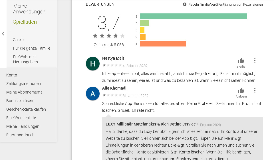 Placené členství Luxy