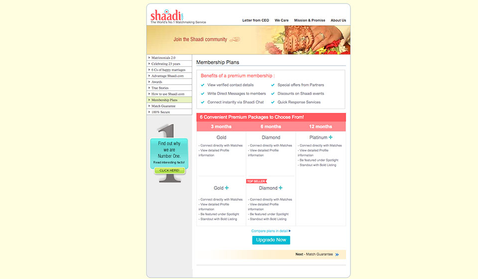 Come annullare l'abbonamento a pagamento Shaadi?