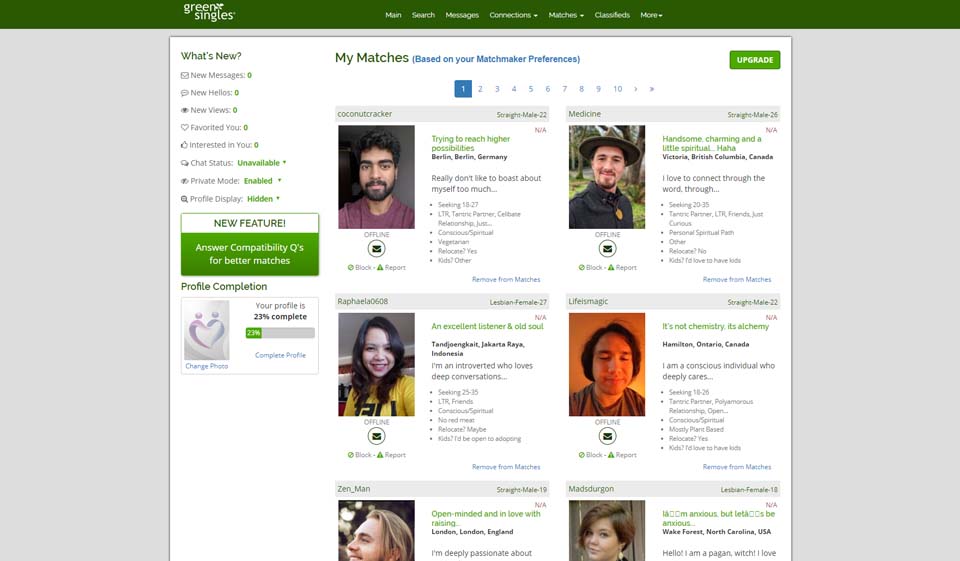 Green Singles Review 2020