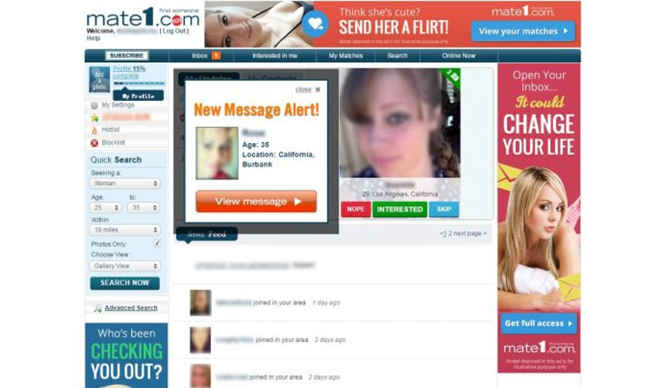 Wie suche ich nach Leuten auf Mate1?