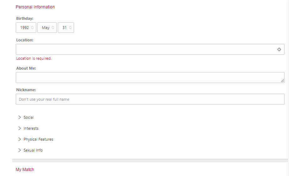 Registrering og profil