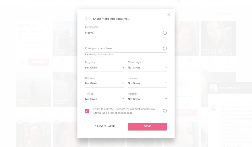 Registration & Profile
